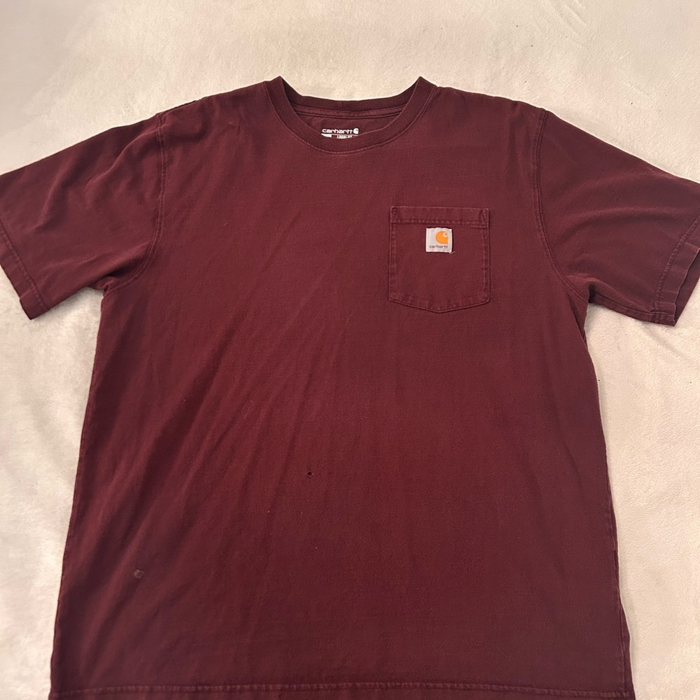 Carhartt Maroon Pocket Tee
